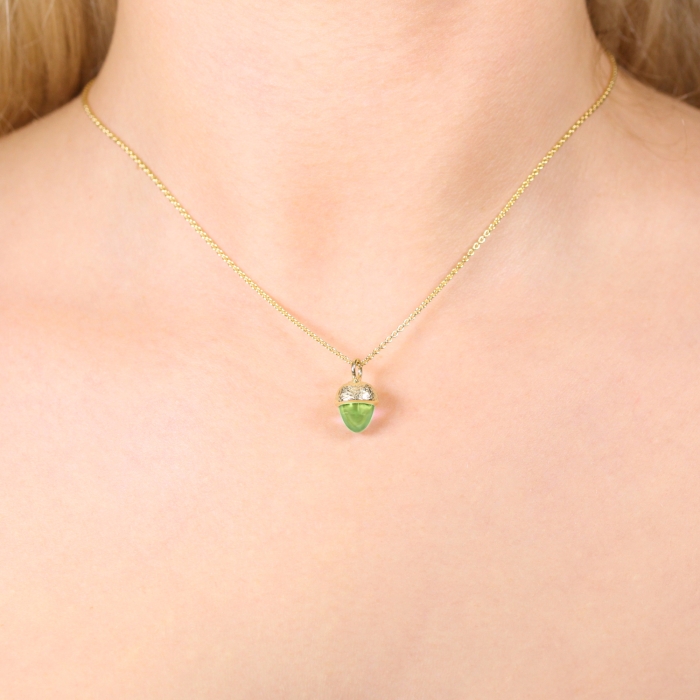 Anhänger - Eichel Peridot Anhänger - Eichel Peridot
