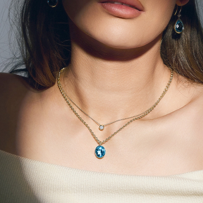 Halskette - Gelbgold, Brillant (0,3 ct.) Halskette - Gelbgold, Brillant (0,3 ct.)