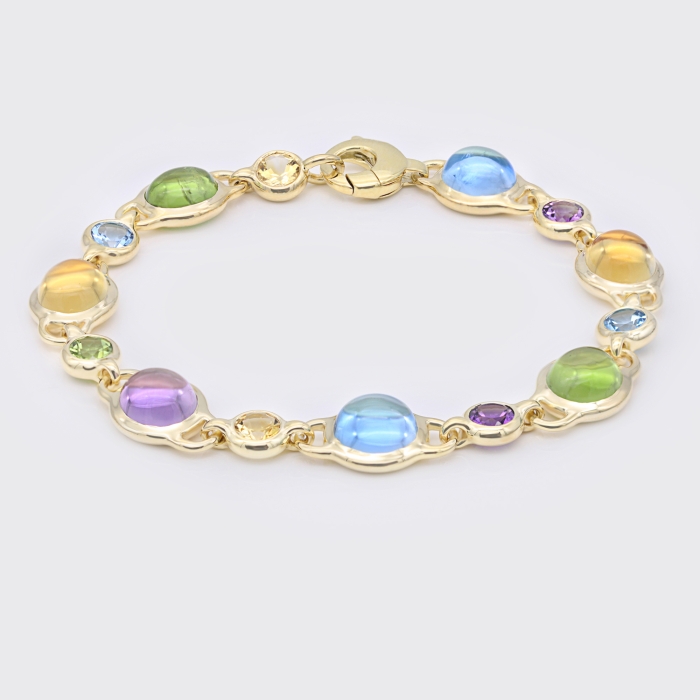 Armband mit bunten Edelsteinen Armband mit bunten Edelsteinen