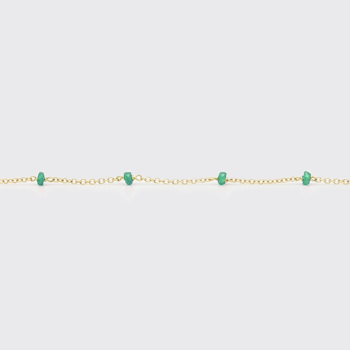 Goldkette mit Smaragdscheiben Goldkette mit Smaragdscheiben