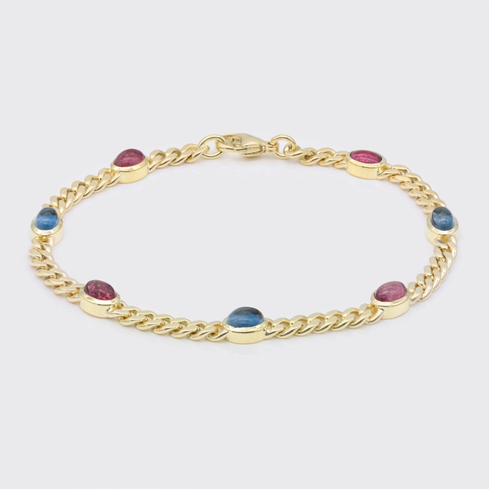 Armband mit Turmalin und Londontopas Armband mit Turmalin und Londontopas