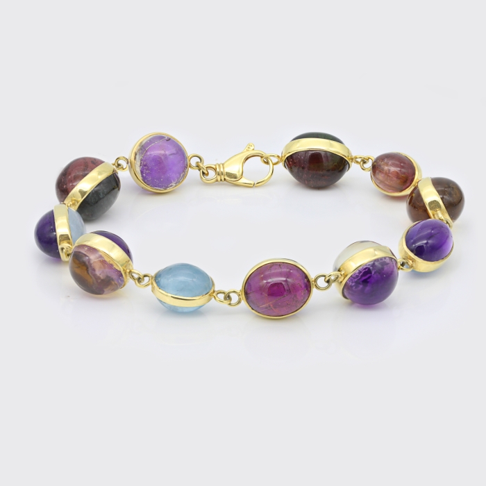 Cabochonarmband mit großen Steinen Cabochonarmband mit großen Steinen