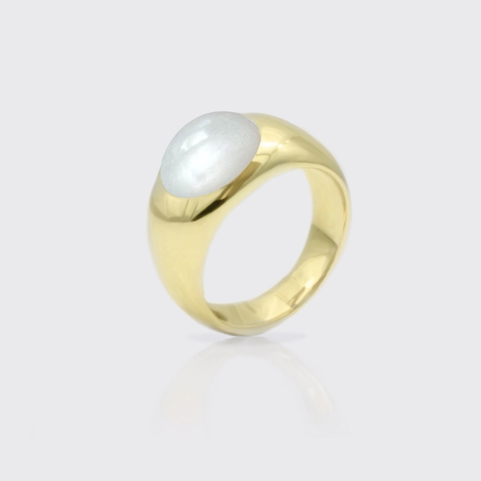 Soulring No. I - Mondstein, Gelbgold Soulring No. I - Mondstein, Gelbgold