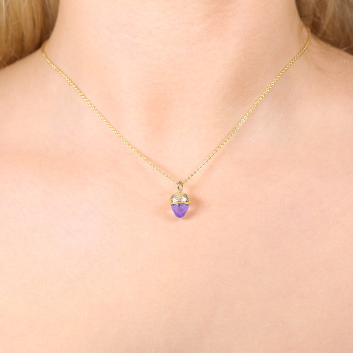Eichelanhänger Amethyst Eichelanhänger Amethyst