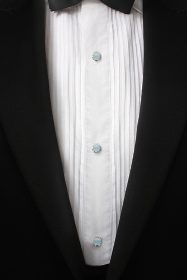 Aquamarin Frack-/Smokingknöpfe Aquamarin Frack-/Smokingknöpfe