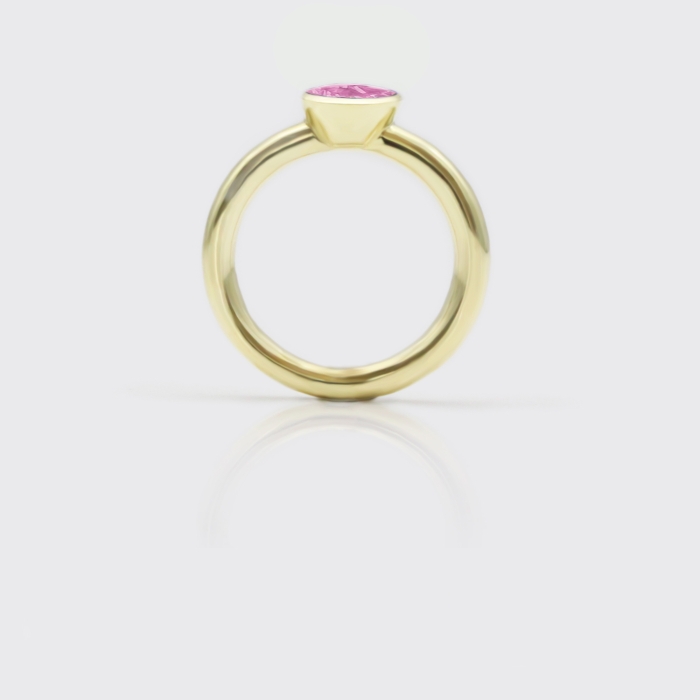 Solitärring rosa Turmalin