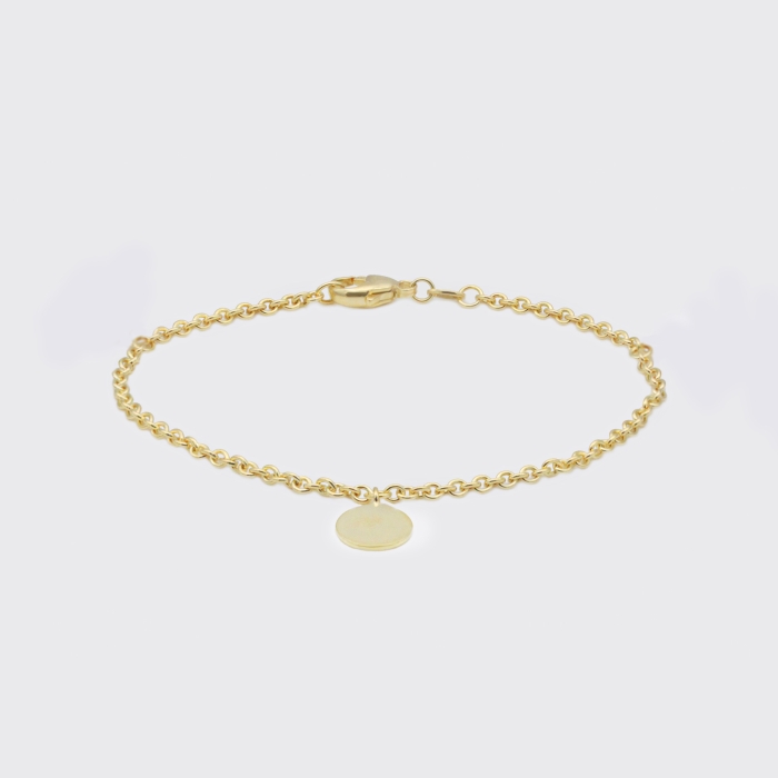 Goldarmband mit Plakette Goldarmband mit Plakette