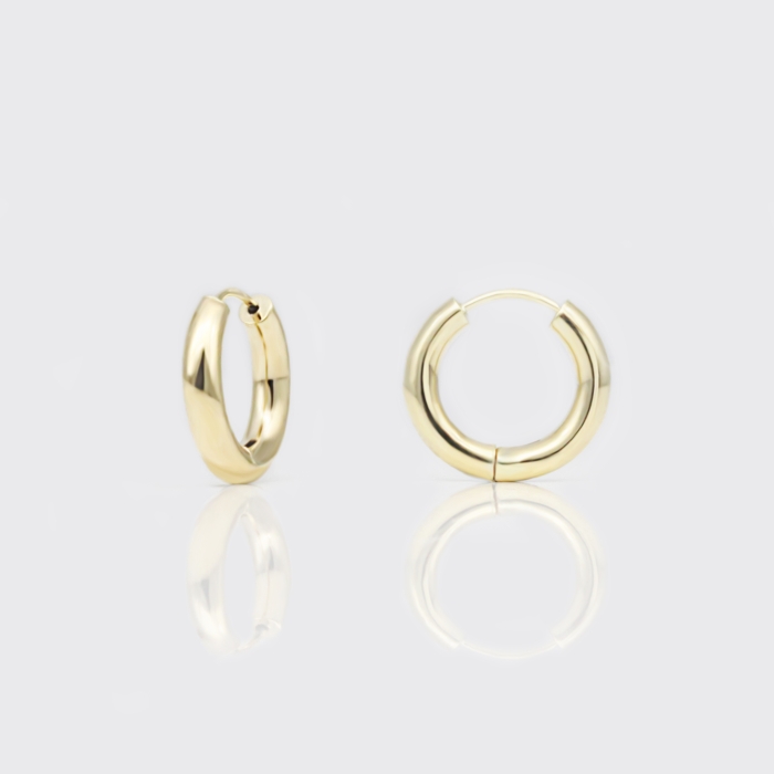 Ohrcreolen - rund Gelbgold klein Ohrcreolen - rund Gelbgold klein