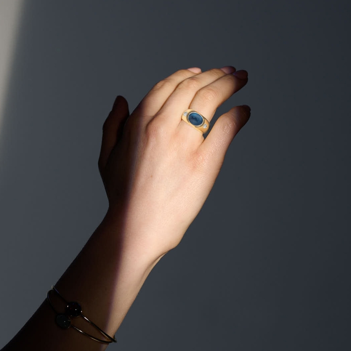 Soulring No. 1+ mit Londontopas und Brillanten Soulring No. 1+ mit Londontopas und Brillanten
