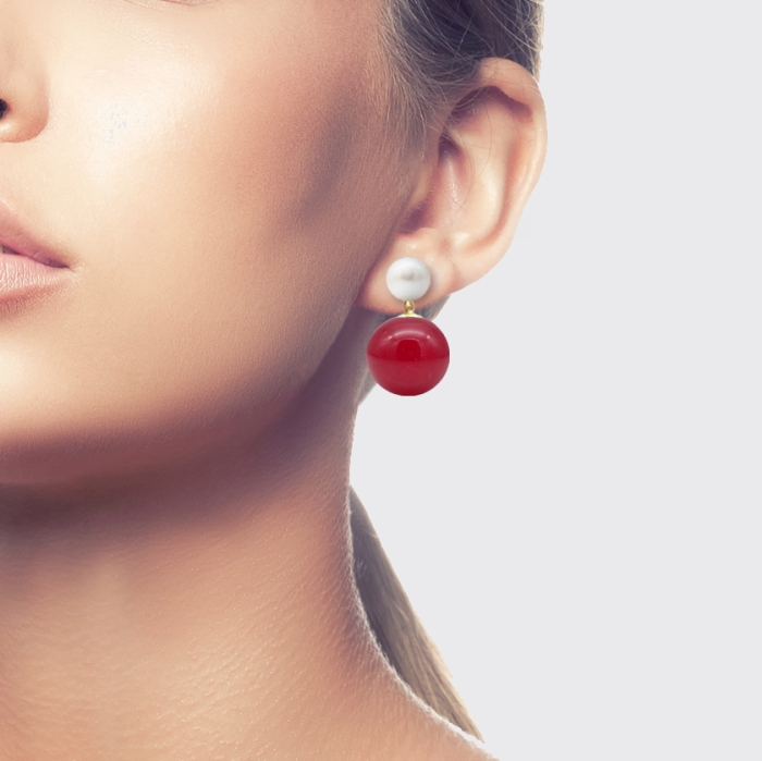 rote Jade Bommel rote Jade Bommel