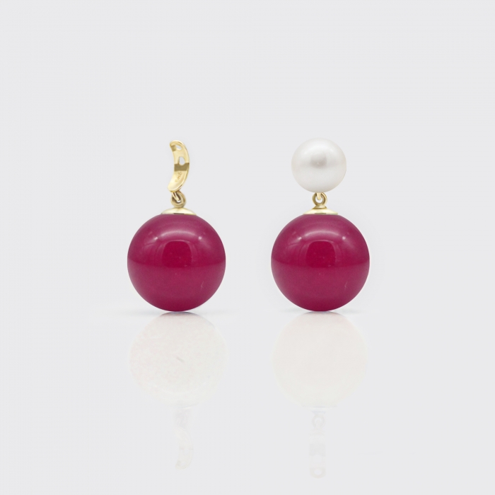 pinke Jade Bommel pinke Jade Bommel