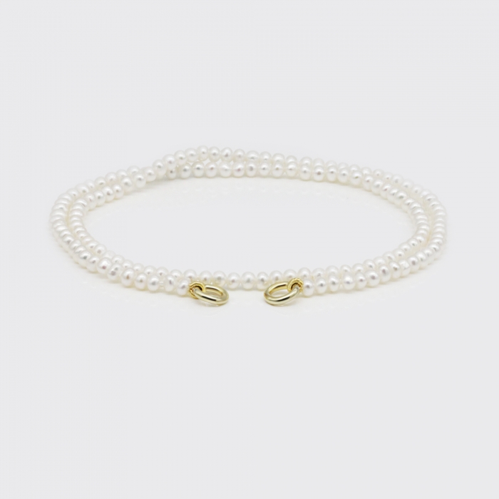 Strang für Varioarmband - Süßwasserperle weiß Strang für Varioarmband - Süßwasserperle weiß