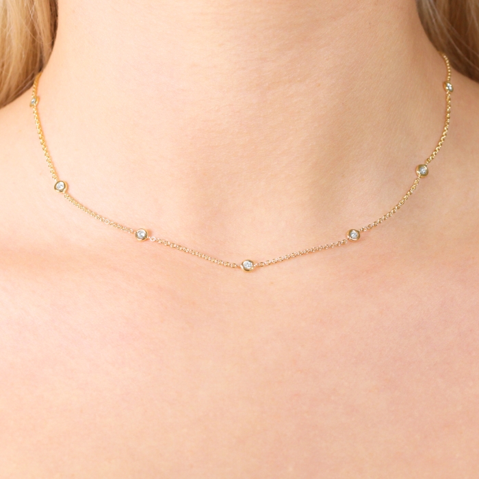 Gliederkette - Gelbgold, Brillanten Gliederkette - Gelbgold, Brillanten