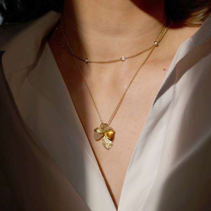 Gliederkette - Gelbgold, Brillanten Gliederkette - Gelbgold, Brillanten