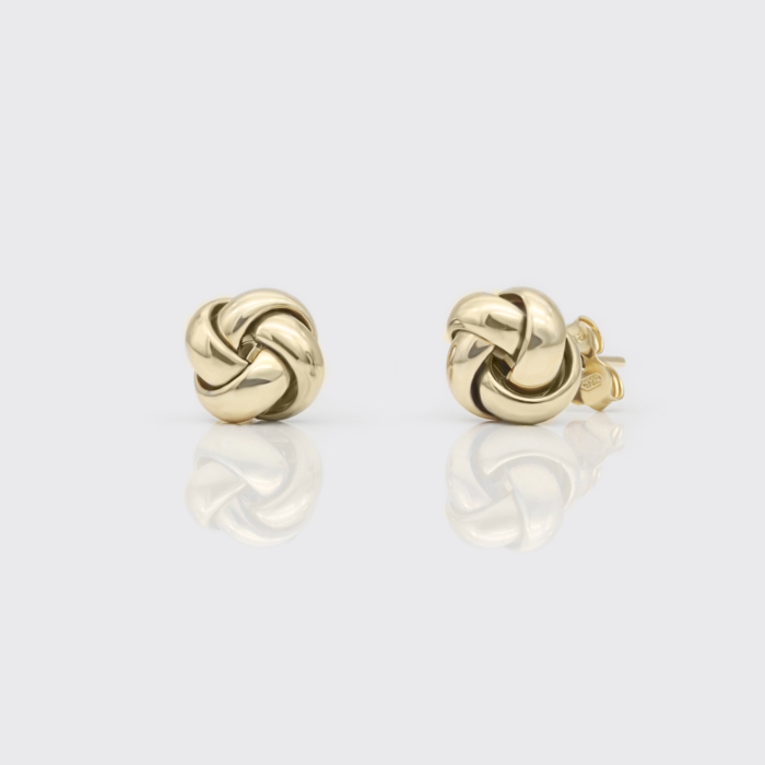 Ohrstecker - Gelbgold-Knoten Ohrstecker - Gelbgold-Knoten