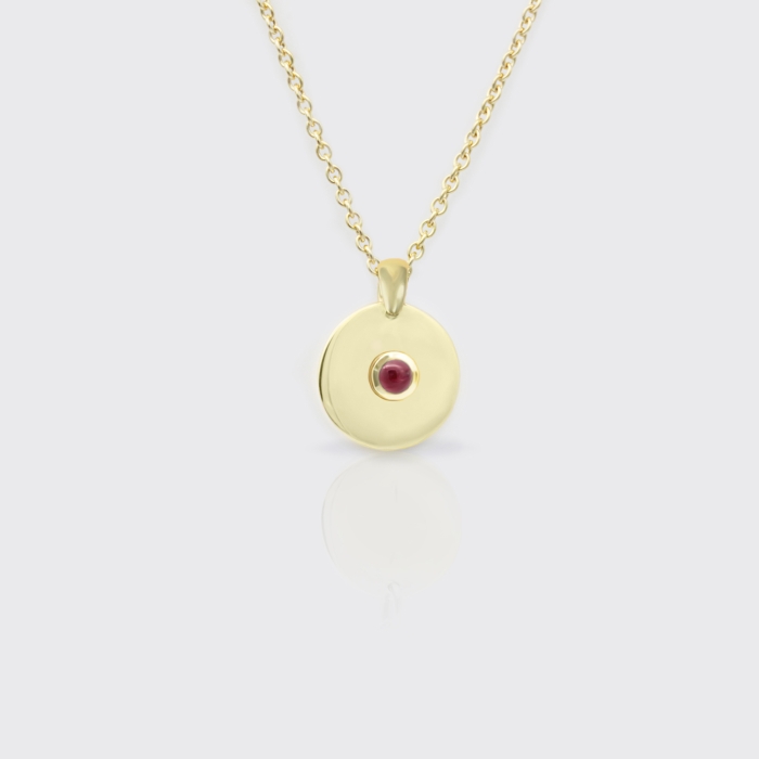 Anhänger - Goldplakette, Rubin Anhänger - Goldplakette, Rubin