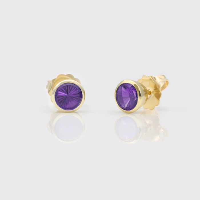 Ohrstecker - Amethyst konkav Ohrstecker - Amethyst konkav
