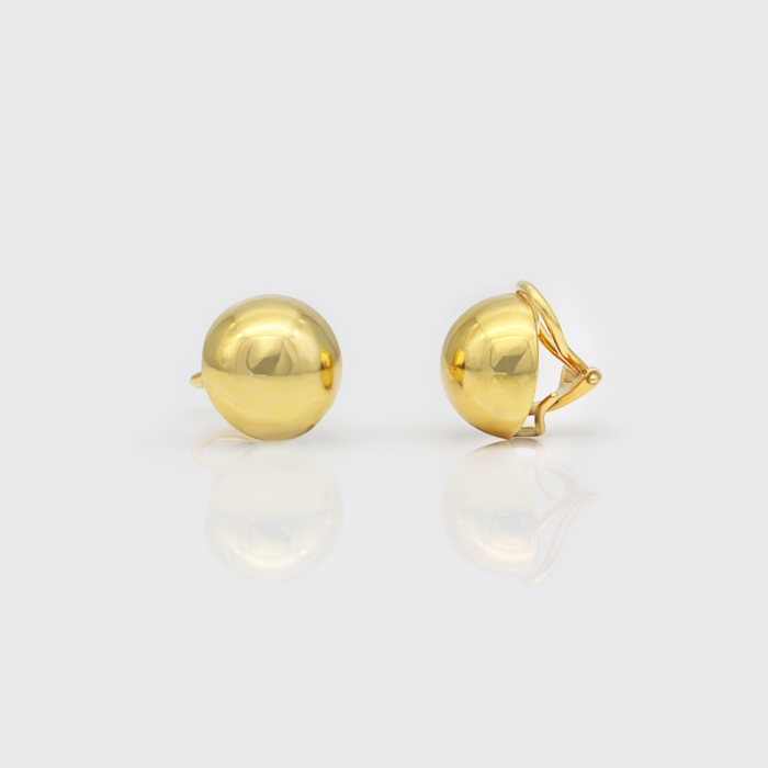 Ohrclip - rund, gold Ohrclip - rund, gold