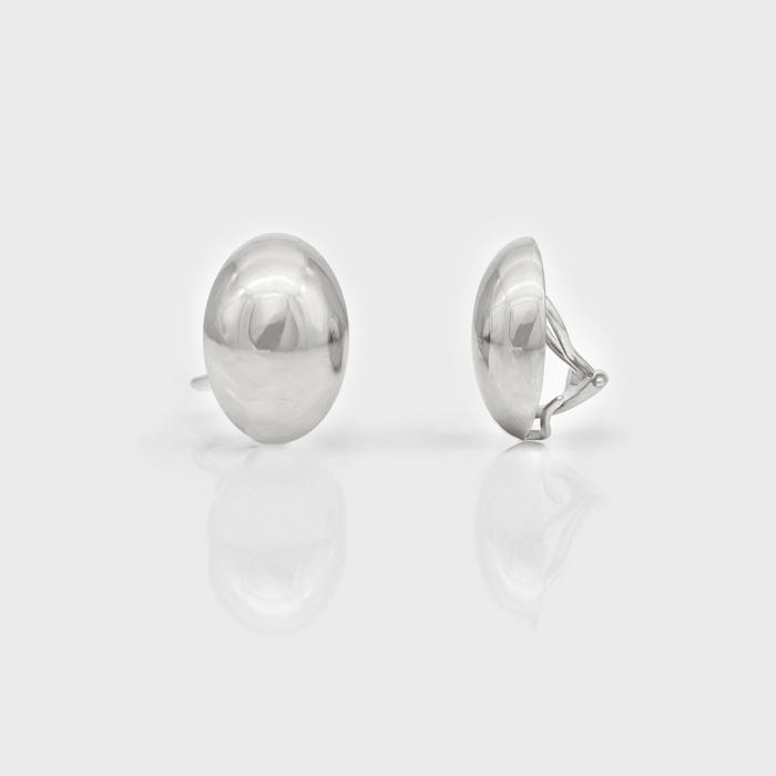 Ohrclip - oval, silber Ohrclip - oval, silber