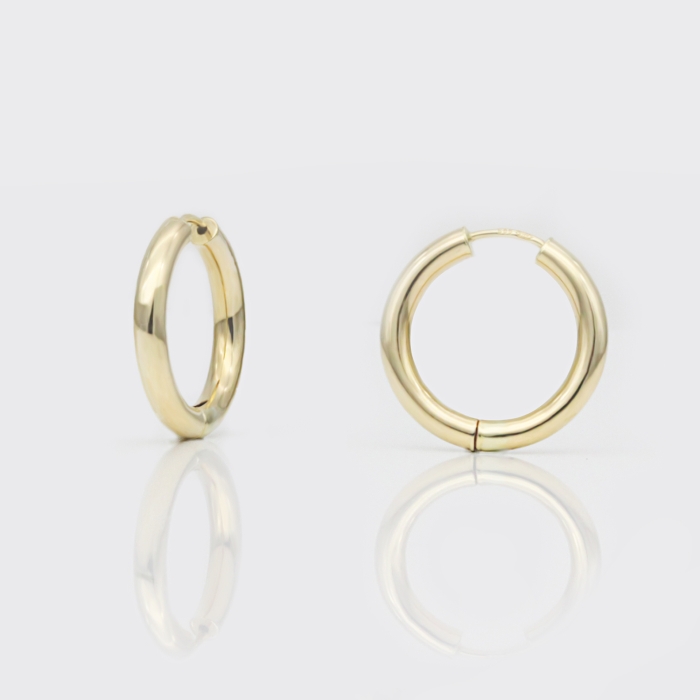 Ohrcreolen - rund Gelbgold mittel Ohrcreolen - rund Gelbgold mittel