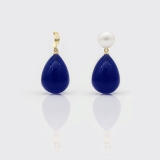 dunkelblaue Chalcedon-Tropfen dunkelblaue Chalcedon-Tropfen
