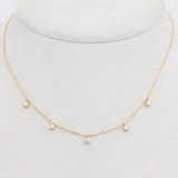 Gelbgoldkette mit 5 Brillanten Gelbgoldkette mit 5 Brillanten