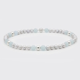 Halskette - Süßwasserperle, Aquamarin Halskette - Süßwasserperle, Aquamarin