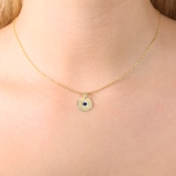 Anhänger - Goldplakette, Saphir Anhänger - Goldplakette, Saphir