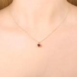 Anhänger - pink Turmalin (6mm)