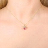 Eichelanhänger rosa Turmalin