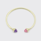 FlexArmreif mit Amethyst und Turmalin