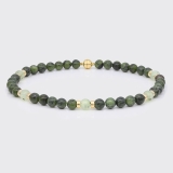 Nephrit-Kette mit Prehniten Nephrit-Kette mit Prehniten