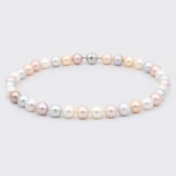Süßwasserperlenkette in Pastelltönen