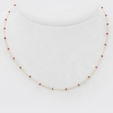 Goldkette mit Rubinscheiben Goldkette mit Rubinscheiben