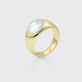 Soulring No. I - Mondstein, Gelbgold Soulring No. I - Mondstein, Gelbgold