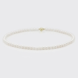 weiße Süßwasserperlenkette (6 mm)