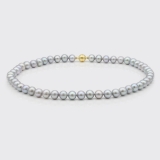 hellgraue Süßwasserperlenkette (8-8,5 mm)