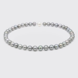 Tahitiperlenkette mittelgrau Tahitiperlenkette mittelgrau