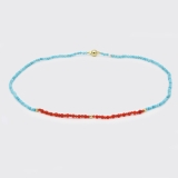 Türkiskette mit Koralle