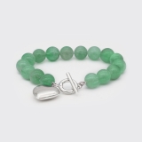 Armband - Aventurin, Silberherz Armband - Aventurin, Silberherz