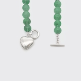 Armband - Aventurin, Silberherz Armband - Aventurin, Silberherz