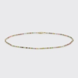 Halskette - Turmaline, Goldkugeln