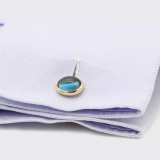 Manschettenknöpfe - Londontopas, Silber goldplattiert