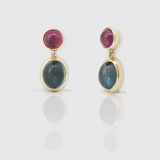 Ohrstecker - Turmalin Cabochons (7 mm)