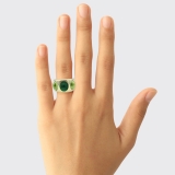 CabochonRing in Grüntönen