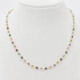 Gelbgoldkette mit facettierten Edelsteinen