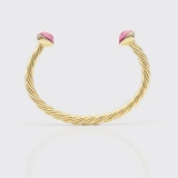 Armspange - Kordel mit Rosenquarz