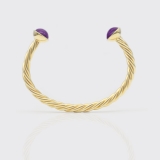 Kordelarmspange mit Amethyst Kordelarmspange mit Amethyst