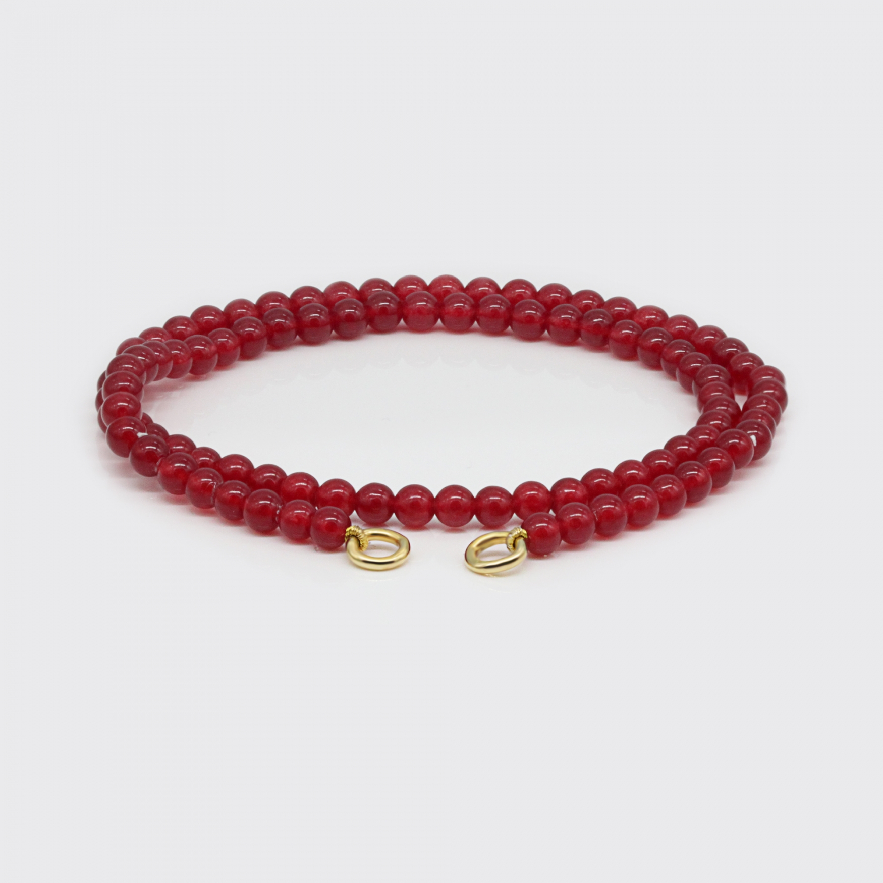 Strang für Varioarmband - rote Jade