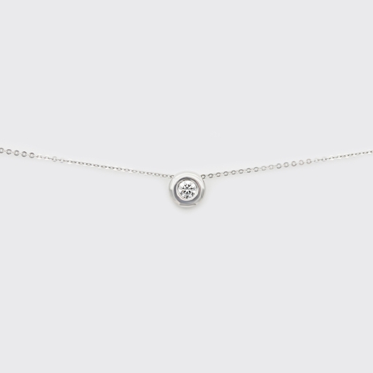 Halskette - Weißgold, Brillant (0,20 ct.)